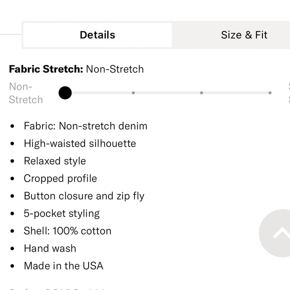 NWOT Goldsign The Curved white denim - Picture 5 of 5